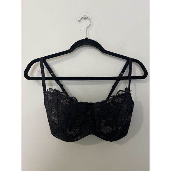 Adore Me Bra Women’s 36DDD Black Gray Lace Padded Underwire - Picture 3 of 14